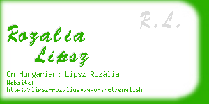 rozalia lipsz business card